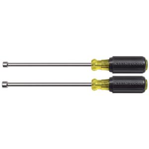 Klein 646M Magnetic Tip Nut Driver Set - 6" Hollow Shanks - 1/4 and 5/16