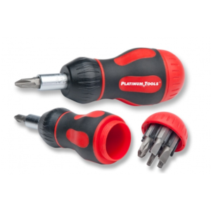 Platinum Tools 8-in-1 Ratcheted Stubby Screwdriver - 19120C