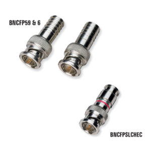 75 Ohm BNC Connectors, One Piece, Fixed Pin for RG-59